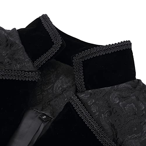 Black Gothic Steampunk Tailcoat for Men XX-Large