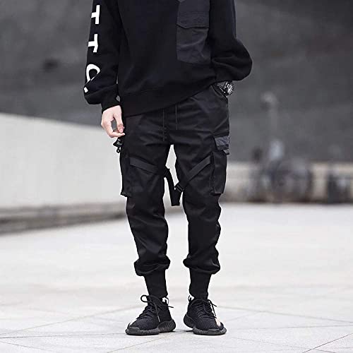 Niepce Inc Mens Black Techwear Jogger Pants Medium
