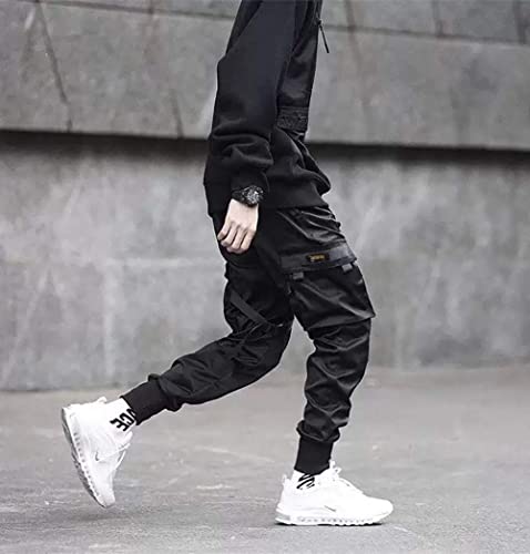 Niepce Inc Mens Black Techwear Jogger Pants Medium