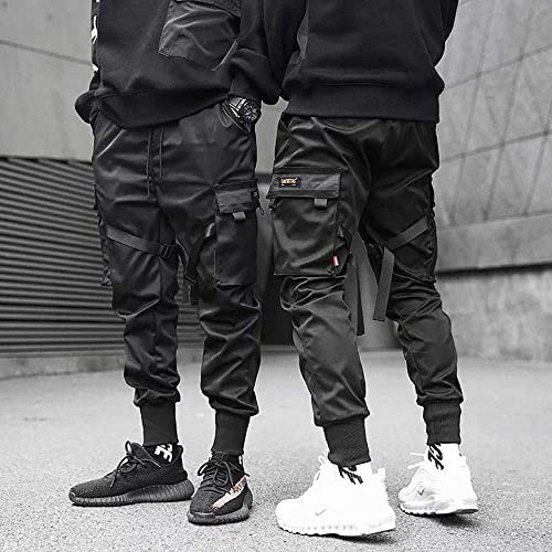 Niepce Inc Mens Black Techwear Jogger Pants Medium