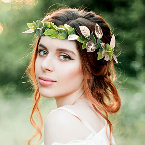 MOSTORY Handmade Forest Elf Leaf Crown for Renaissance