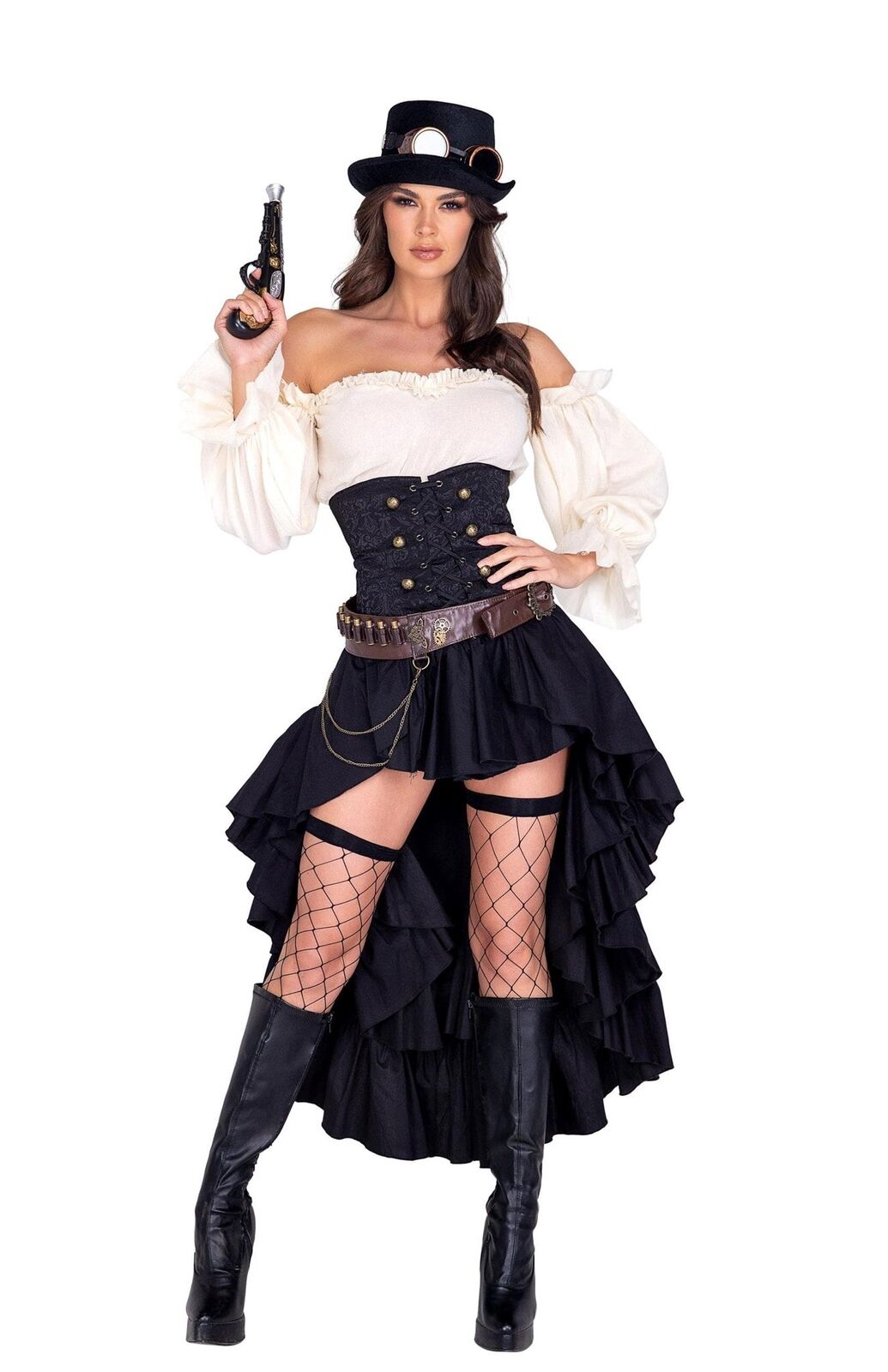 Steampunk Seductress Halloween Cosplay Costume Set