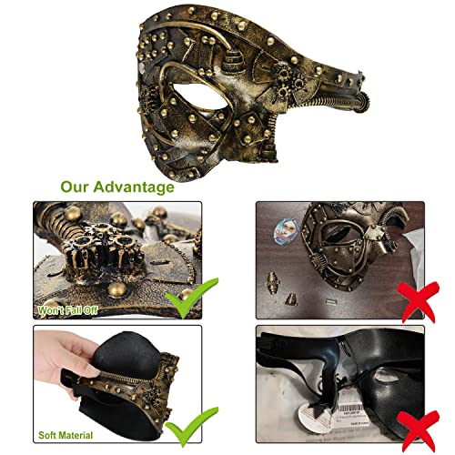 Steampunk Phantom of the Opera Masquerade Mask Men Women