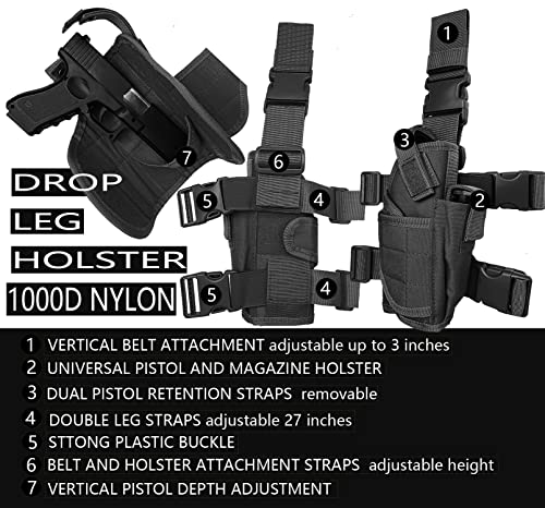 Adjustable Right Hand Thigh Gun Holster – Molle Tactical
