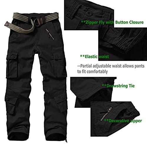 Black Military Cargo Pants for Goddess Warriors