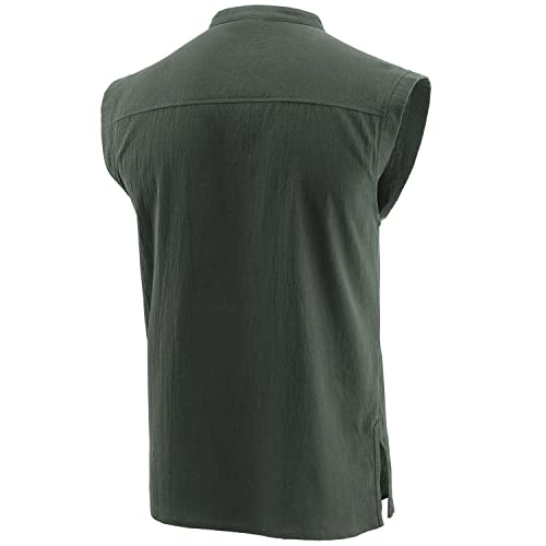 Mens Pirate Styled Shirt, GreyGreen