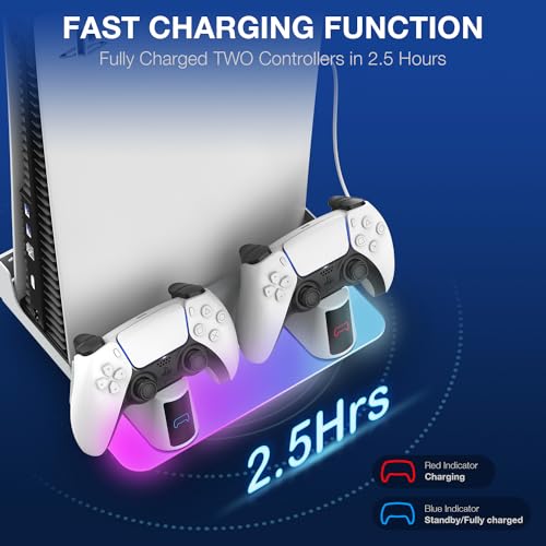 MEQI PS5 Wall Mount with Charging Station