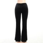 Gothic Lace Bell Bottom Flare Leggings - High Waist