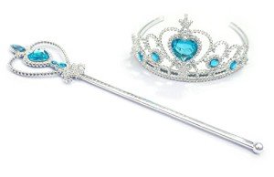 Frozen Crown Tiara and Wand Set - Blue Jewel