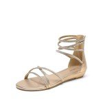 Jasmine Gold Rhinestone Wedge Sandal 