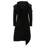 Crubelon Men's Steampunk Gothic Frock Jacket XL Black