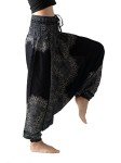 Hippie Goddess Jumpsuit in Black Hippierose Fabric