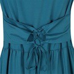 Renaissance Pirate Witch Goddess Dress White+Lake Blue-XL