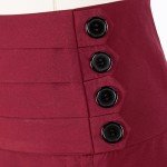 Steampunk Gothic Lace Party Skirt - Red, Large