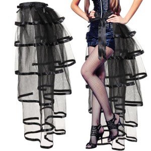 Victorian Lace Tutu Bustle Skirt for Women