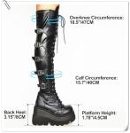 Black Platform Over-the-Knee Thigh High Boots