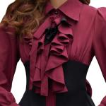 Gothic Black and Red Dress with Bows