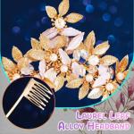 Gold Leaf Headband Goddess Headdress with Pearl