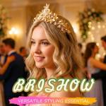 Gold Leaf Headband Goddess Headdress with Pearl