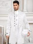 White Large Steampunk Renaissance Pirate Jacket - Men's
