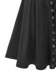 Gothic Lace-Up High Waist Goddess Skirt (Black)
