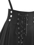 Gothic Lace-Up High Waist Goddess Skirt (Black)