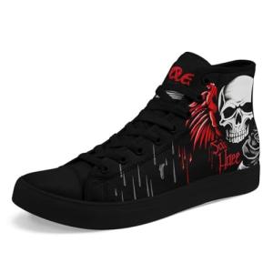 Skulls High Top Gothic Sneakers for Men/Women