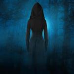 Black Hooded Renaissance Dress for Women - Large