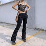 Y2K Gothic High Waisted Cargo Jeans Streetwear Fashion