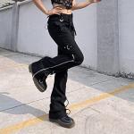 Y2K Gothic High Waisted Cargo Jeans Streetwear Fashion