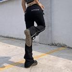 Y2K Gothic High Waisted Cargo Jeans Streetwear Fashion