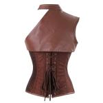 Steampunk Gothic Steel Boned Zipper Corset for Women