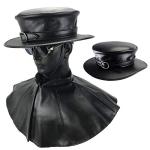 Steampunk Plague Doctor Hat with Wide Brim