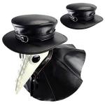 Steampunk Plague Doctor Hat with Wide Brim