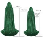 Long Green Velvet Cape for Cosplay