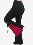 Gothic Lace Up Flare Pants - Plus Size
