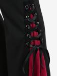 Gothic Lace Up Flare Pants - Plus Size
