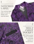 Purple Paisley Formal Gothic Steampunk Vest