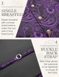 Purple Paisley Formal Gothic Steampunk Vest