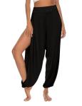 AvaCostume Black Harem Pants with High Slit