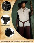 Men's Renaissance Pirate Costume Set with Arm Guards