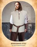 Men's Renaissance Pirate Costume Set with Arm Guards