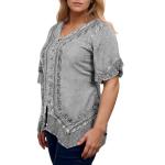 Agan Traders Boho Embroidered Asymmetrical Hem Top