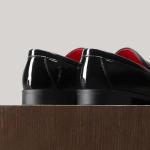 Black Velvet Tuxedo Loafers for Men, Size 12