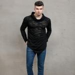 Men's Cyberpunk Long Sleeve T-Shirt Black