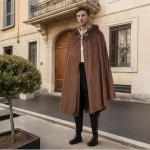 Medieval Renaissance Hooded Cape for Women and Men