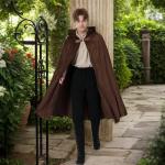 Medieval Renaissance Hooded Cape for Women and Men