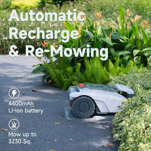 GA-GA Robotic Lawn Mower with Bluetooth Control & GPS