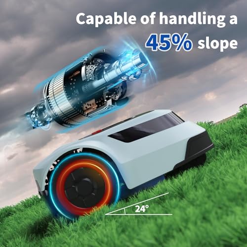 Robotic Mower with Boundary Detection, Smart Navigation, APP-Controlled