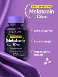 Carlyle Melatonin 12mg Fast Dissolve Tablets - 300 Count